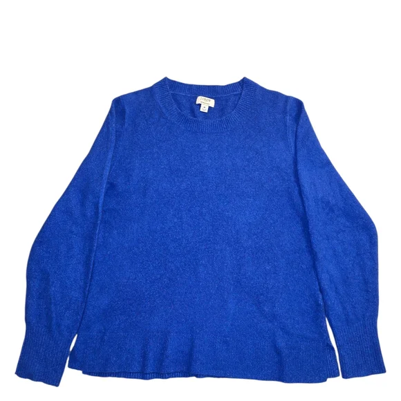 J.Crew Women’s Extra-Soft Blue Knit Sweater Pullover Acrylic Polyamide Size M - Picture 2 of 8